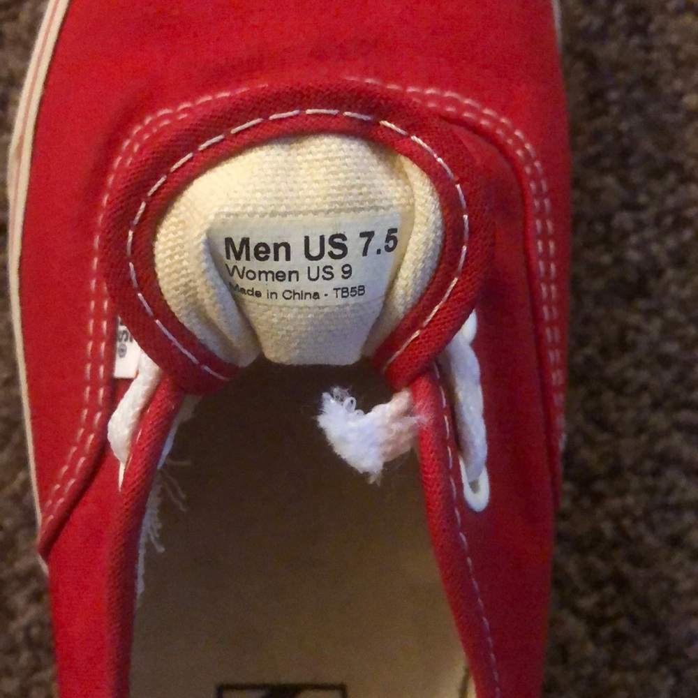 Red Vans - Picture 3 of 3